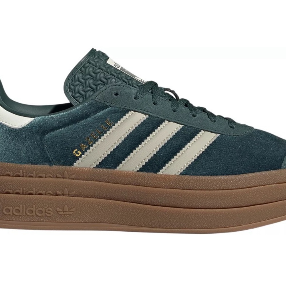 Like new 8.5 Adidas Gazelle Women's Bold Sneakers - Mineral Green Suede